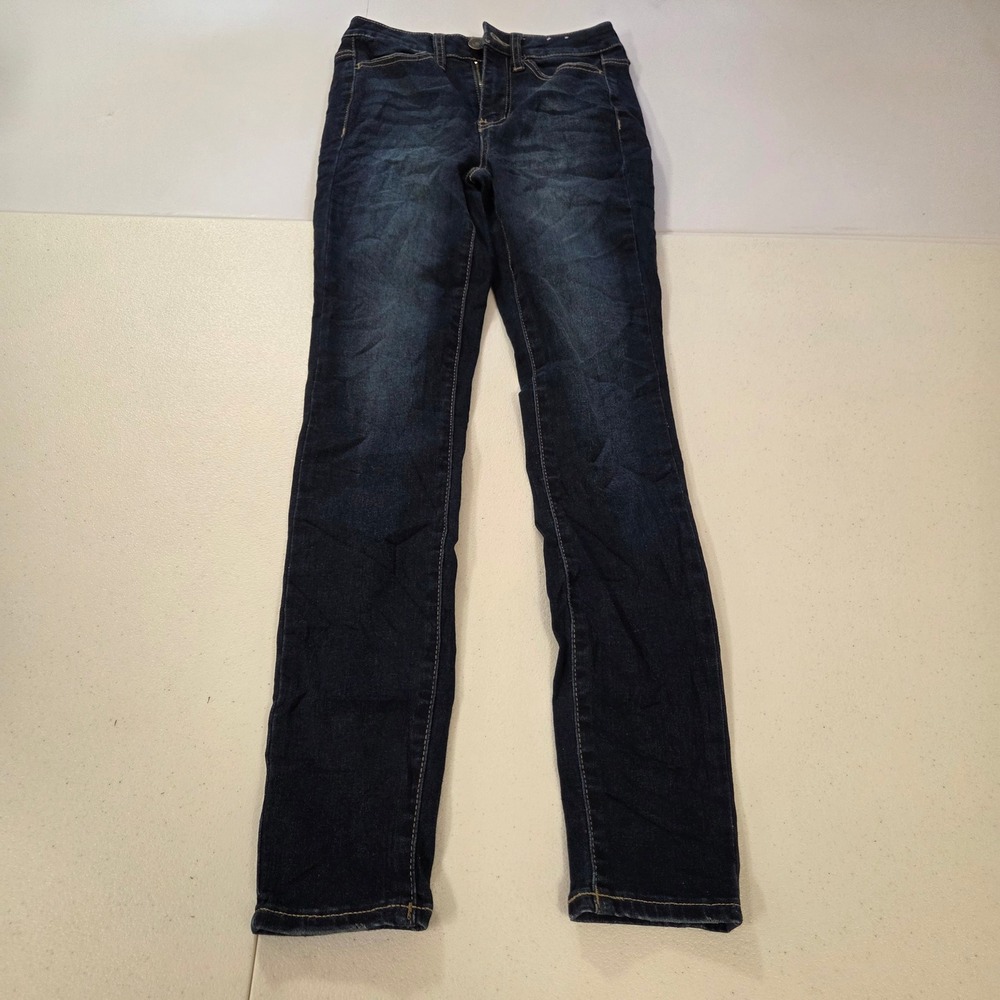 SO Ultimate Jegging High Rise Skinny Jeans Dark Wash Blue Size 0 24W Stretch